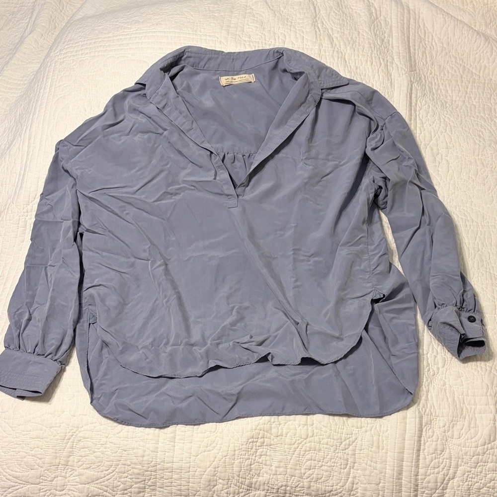 We The Free Slate Blue Blouse